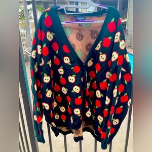 Mod cloth cotton apple sweater